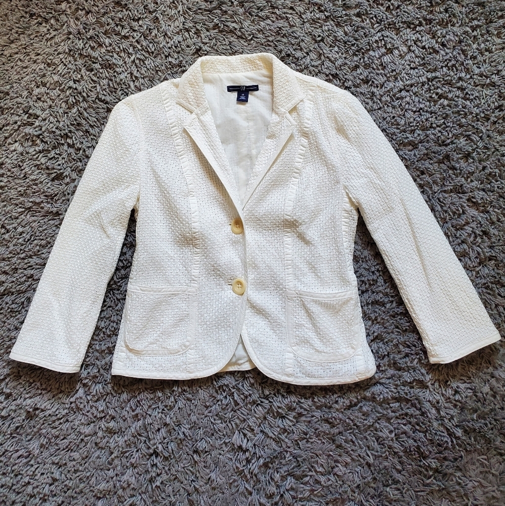 White Cotton Gap Blazer, size XS